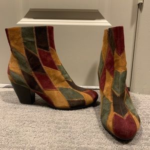 Brand new Van Eli patchwork booties